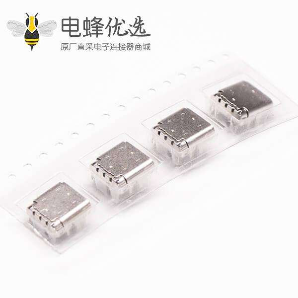 usb  type c接口弯式90度母头贴板插板接PCB板