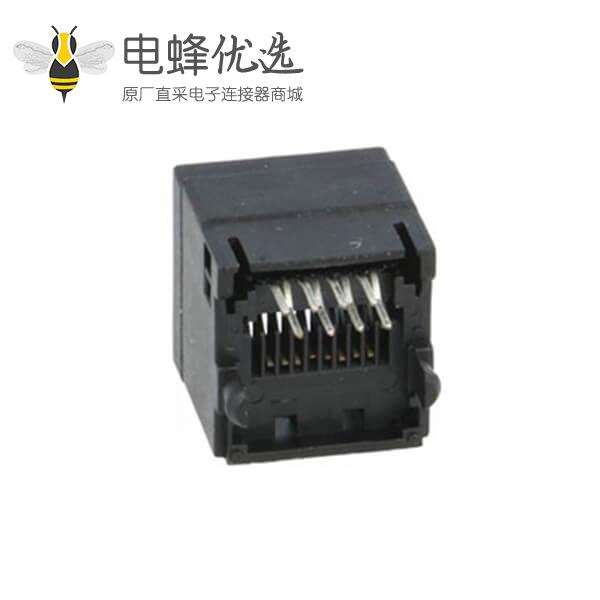 RJ45插座90度灰色塑料母座非屏蔽不带灯