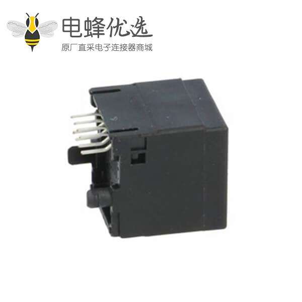 RJ45插座90度灰色塑料母座非屏蔽不带灯