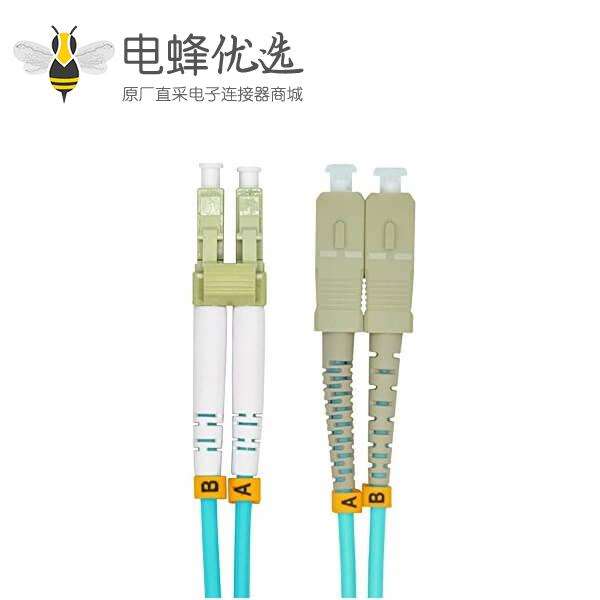 光纤跳线LC转SC双工多模万兆OM3线长3米