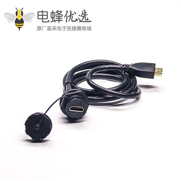 面板式HDMI防水线材HDMI公转MINI HDMI