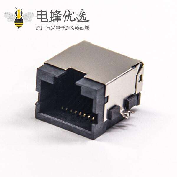 沉板式RJ45直式8p8c带屏蔽半包式模块化连接器