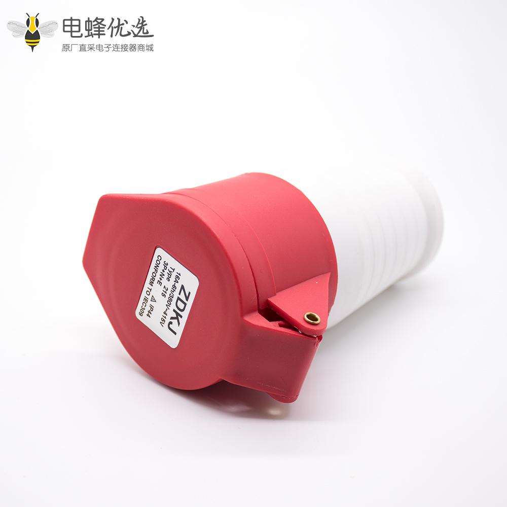 工业连接器插座防水IP44 5芯母头16A 380V-415V 三相3P+N+E