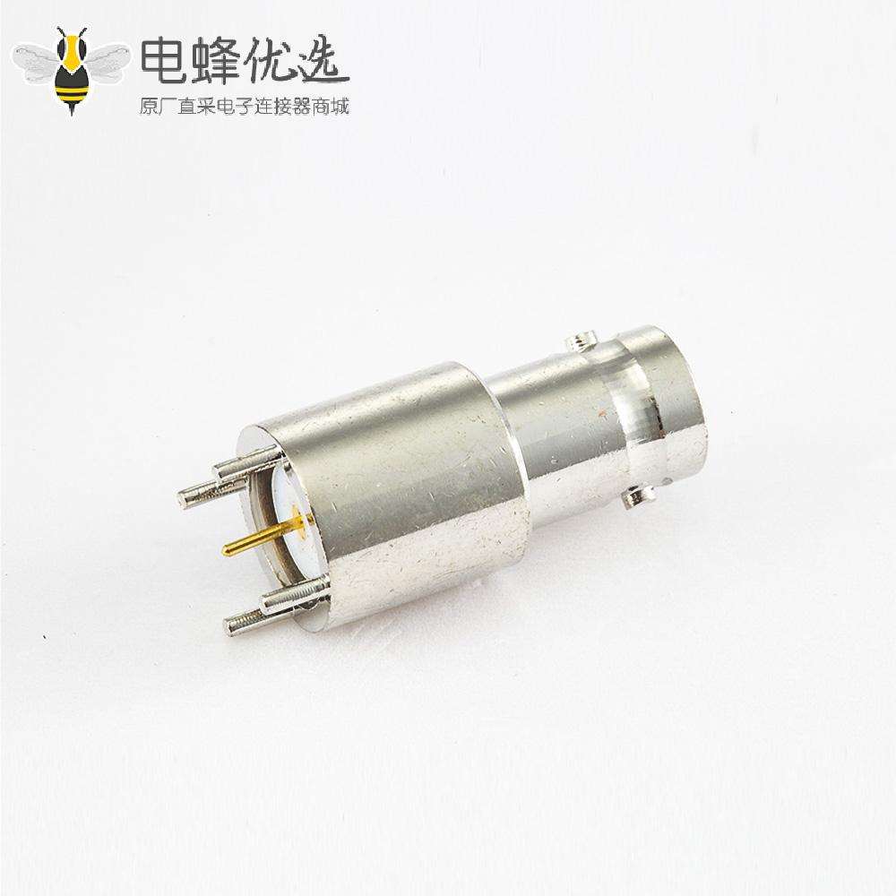 BNC母头连接器用于PCB安装直插孔50ohm