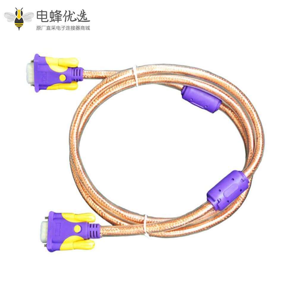 VGA线材公头转公头直式15芯D-Sub连接器线1.5M