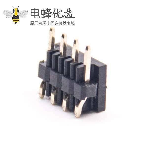 4针排针单排直式180度pcb安装卧式带CAP帽