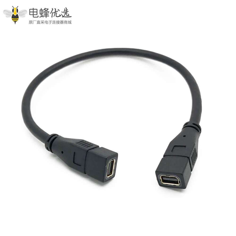 Mini DisplayPort  母头转Mini DisplayPort母头直式延长线30cm