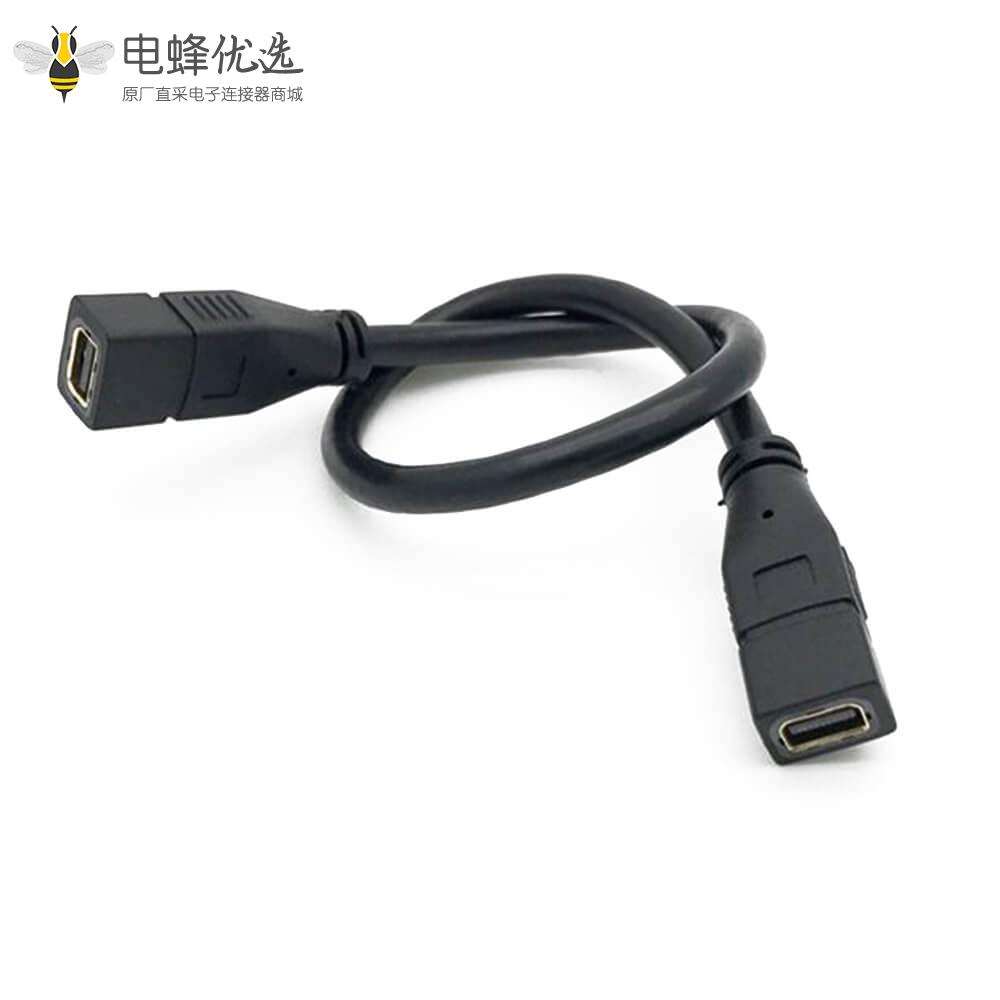 Mini DisplayPort  母头转Mini DisplayPort母头直式延长线30cm