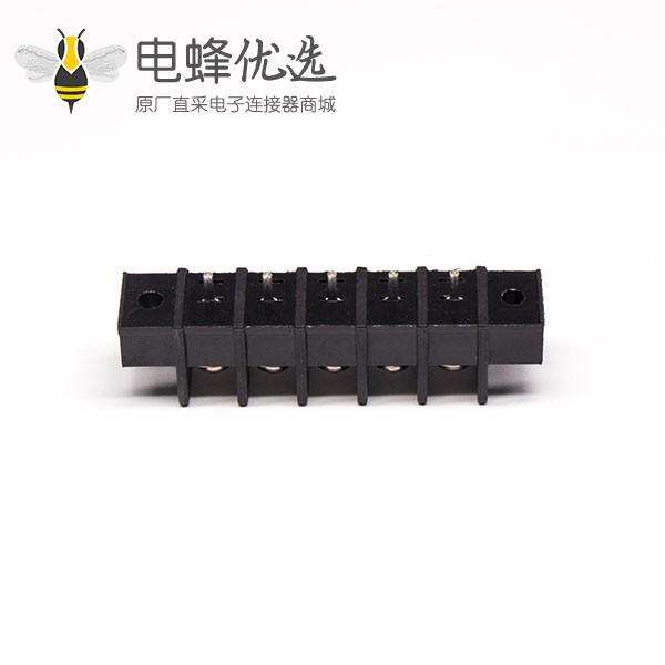 PCB接线端子排5芯直式带法兰安装栅栏式端子接线