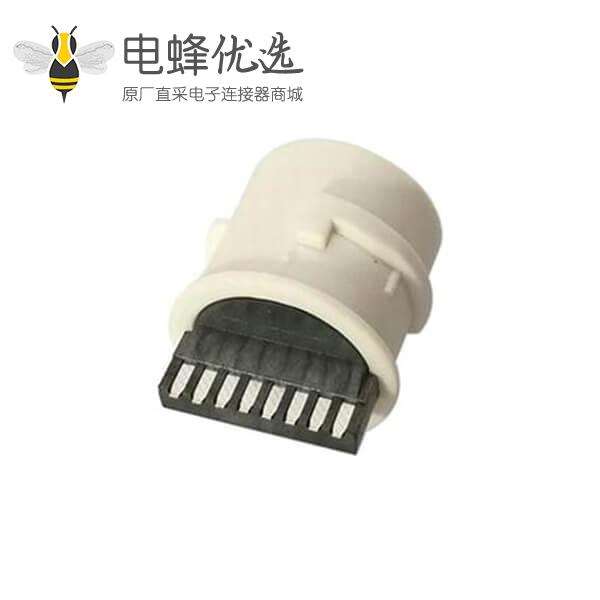 RJ45防水机器自动焊接LCP扁平端子母座摄像头尾线网络母座