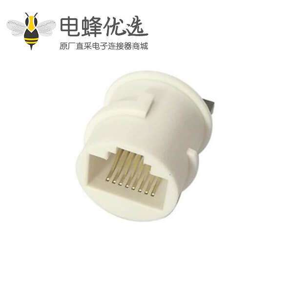 RJ45防水机器自动焊接LCP扁平端子母座摄像头尾线网络母座