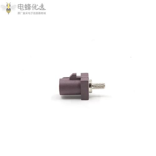 FAKRA-JE-D型紫色焊接式RF同轴汽车连接器GPS/4G转换头接RG174/316线