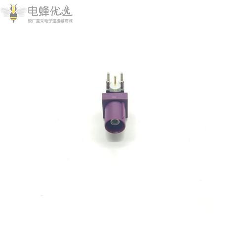 厂家限时优惠FAKRA-JWE-D型紫色板端公弯头汽车连接器GPS4G转换器