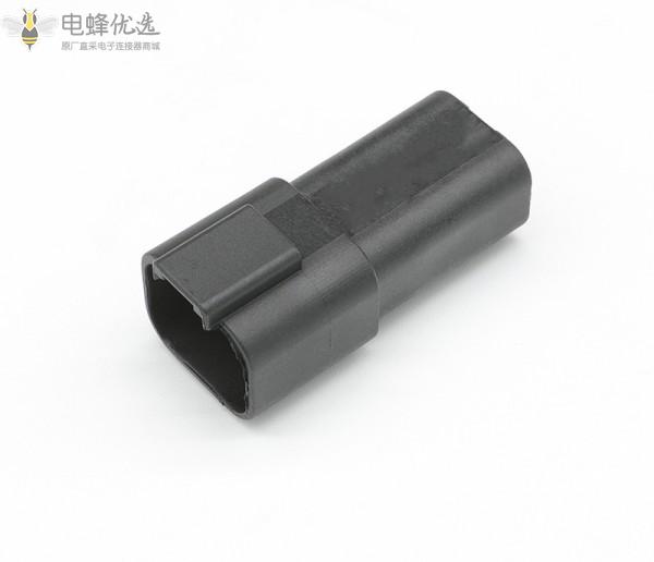 04-4P-E004汽车连接器4孔25A防水IP68黑色公端对插