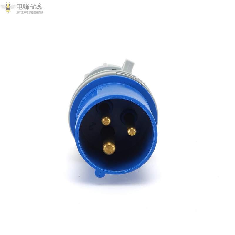 3芯防水防尘IP44工业连接器明装16A插头250V电源插座