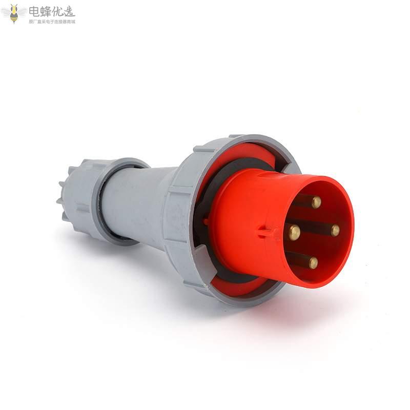 60HZ防水IP67工业连接器4芯63A-125A工业250V移动插头