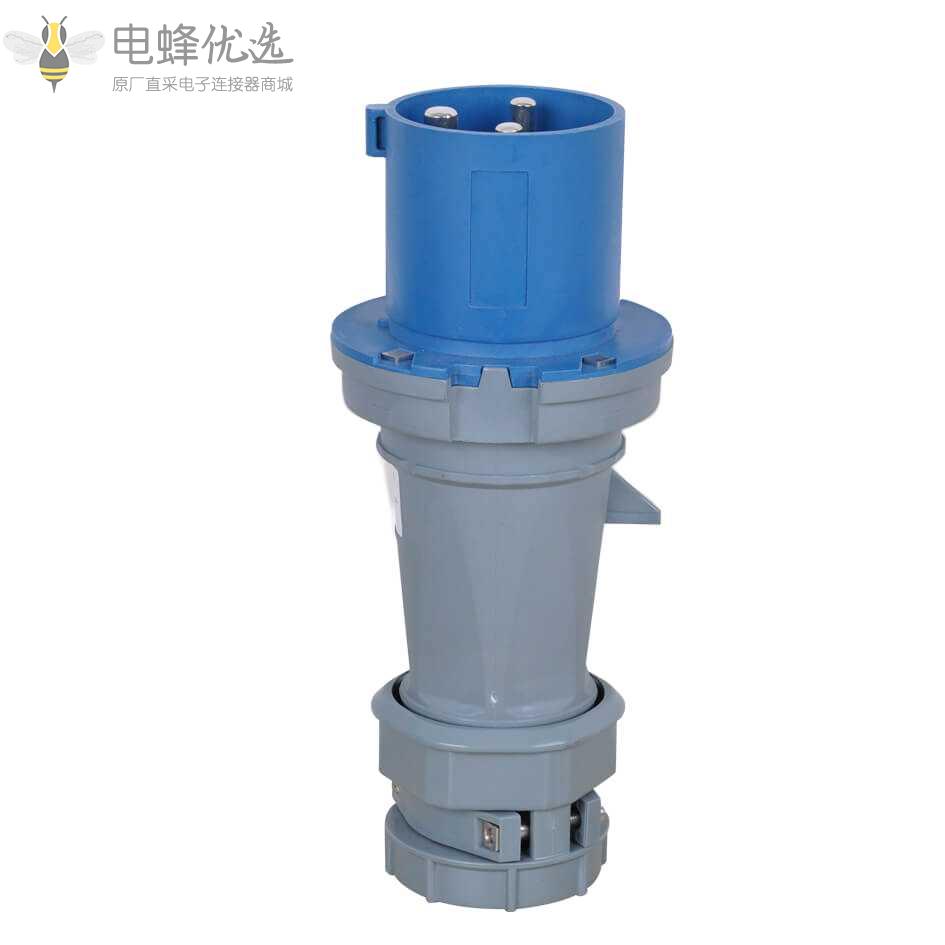 TYP-1227工业连接器3芯63A230V防水IP44进口材料2P+E工业插头