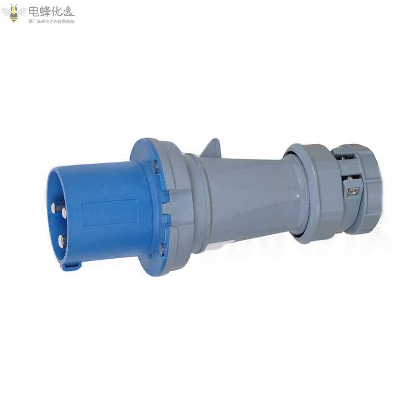 TYP-1227工业连接器3芯63A230V防水IP44进口材料2P+E工业插头