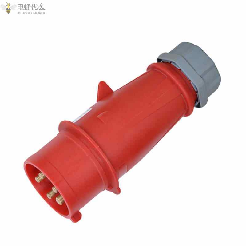 TYP-4防水工业连接器5芯32A400V三相工业航空插头阻燃防爆3P+E+N