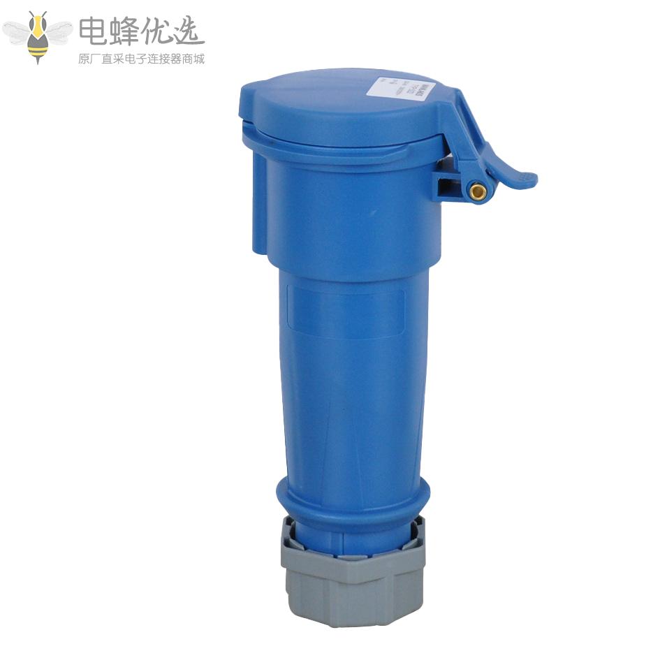 原厂出货TYP522防水工业连接器32A230V蓝色3芯2相IP44