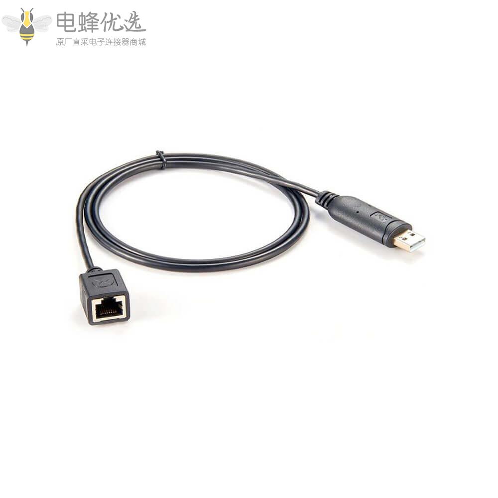 USB2.0转RJ45母头接1m线材厂家