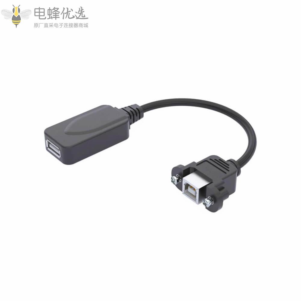 USB2.0Type_A母头转母头USB_2.0_Type_B板端继电器接0.1m线材