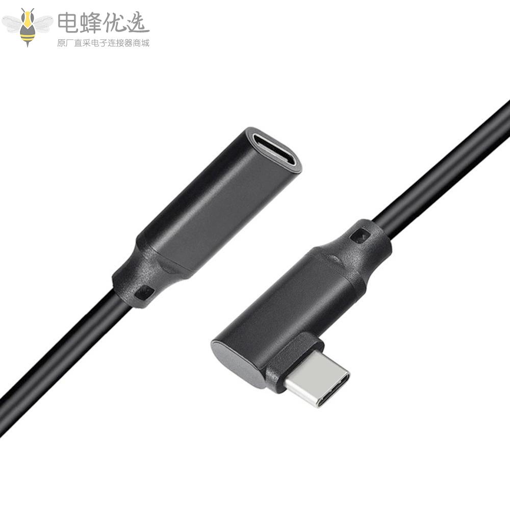 弯式公Type_c_USB3.1转母头直式Type_c