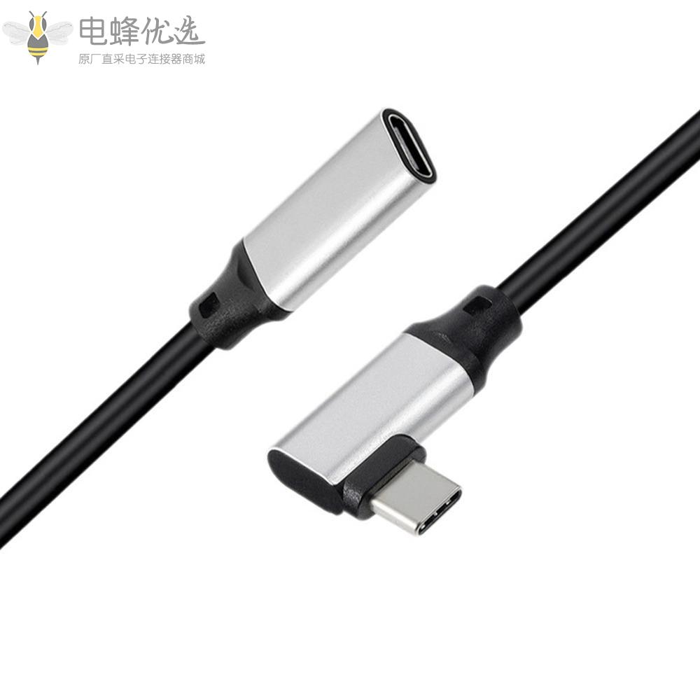 弯式公Type_c_USB3.1转母头直式Type_c