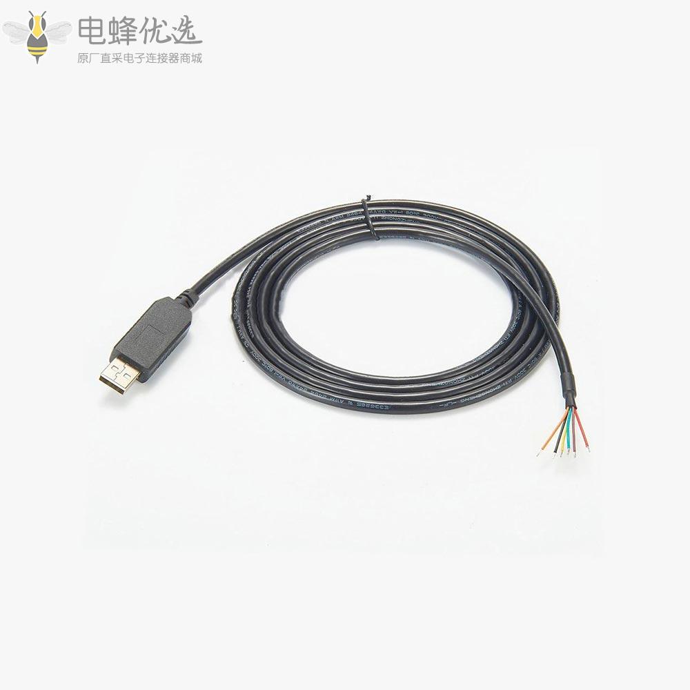 6Pin_RS485_USB_A接口接2米线缆