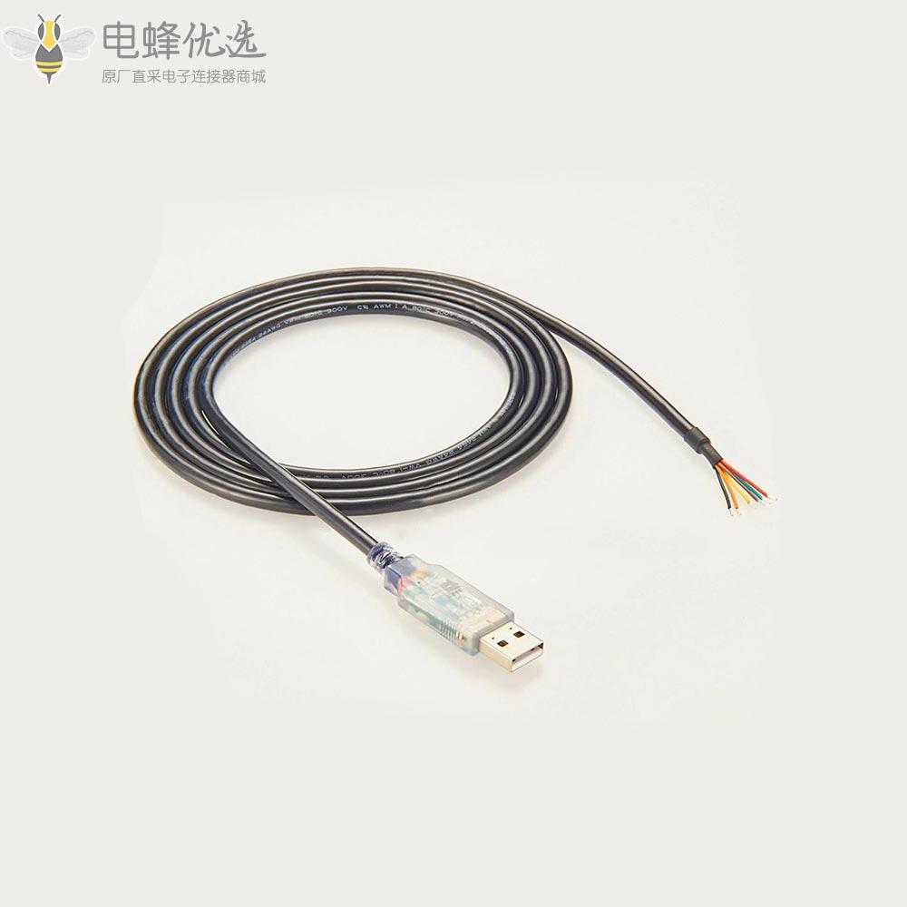 6Pin_RS485_USB_A接口接2米线缆