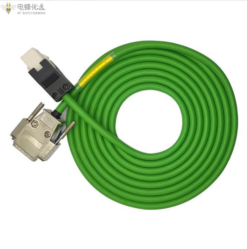 适用于ABB_CBL030_EFP_F22的伺服电机编码器绿色电缆5m线长
