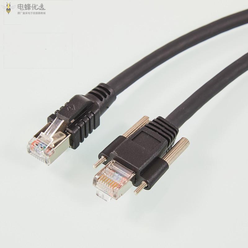 工业伺服网络电缆RJ45转RJ45公头工业LAN电缆Cat_5E_6_6A_10Gb以太网电缆3m（线长可定制）