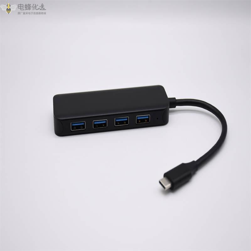 Type_C拓展坞4端口USB3.0高速USB_Hub含BC快速充电