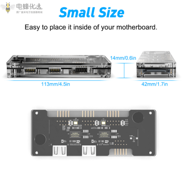 多功能9pin转9pin_USB2.0带SATA电源供电9针扩展HUB集线器厂家