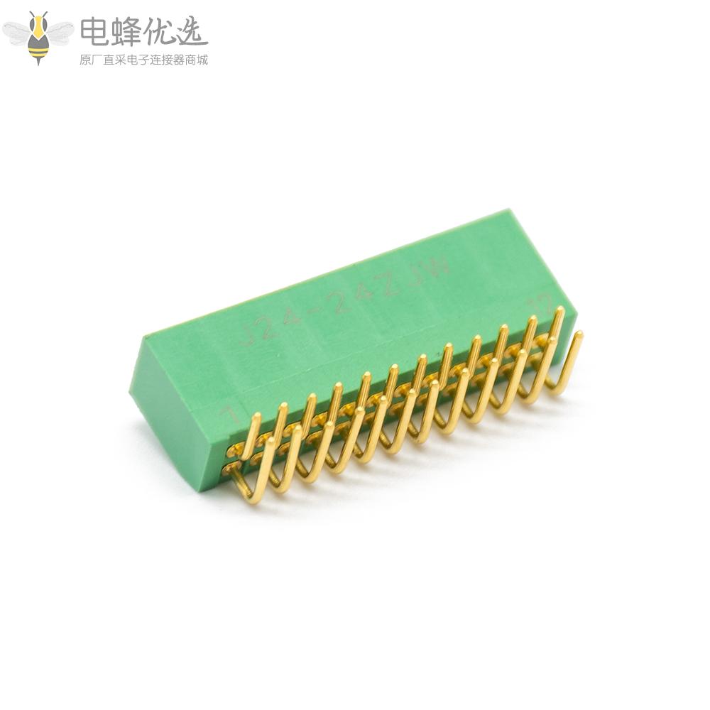 JL24系列印制板电连接器24pin针式插座PCB插板弯式（可定制）