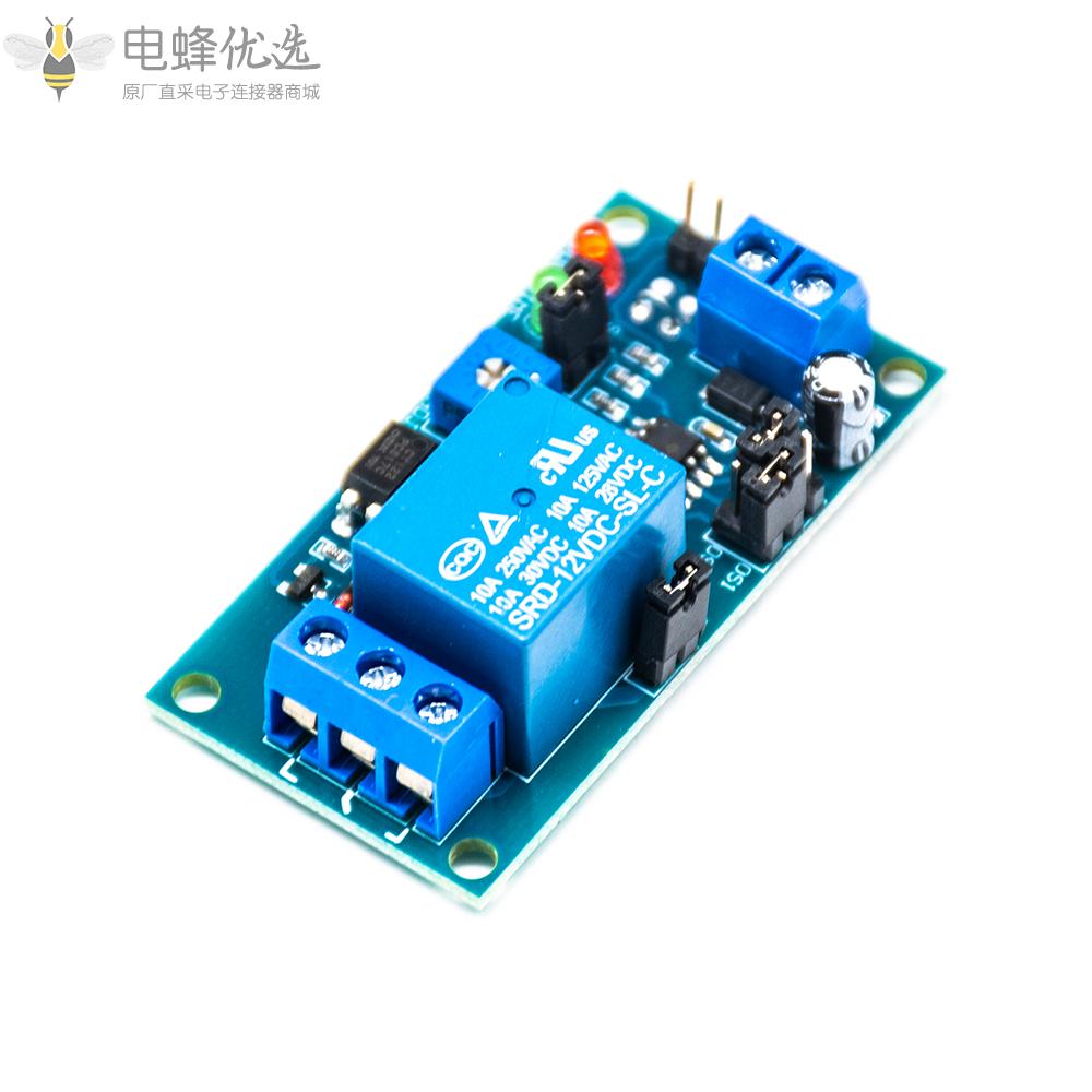 12V开机延迟继电器模块延迟电路模块NE555芯片适用于Arduino