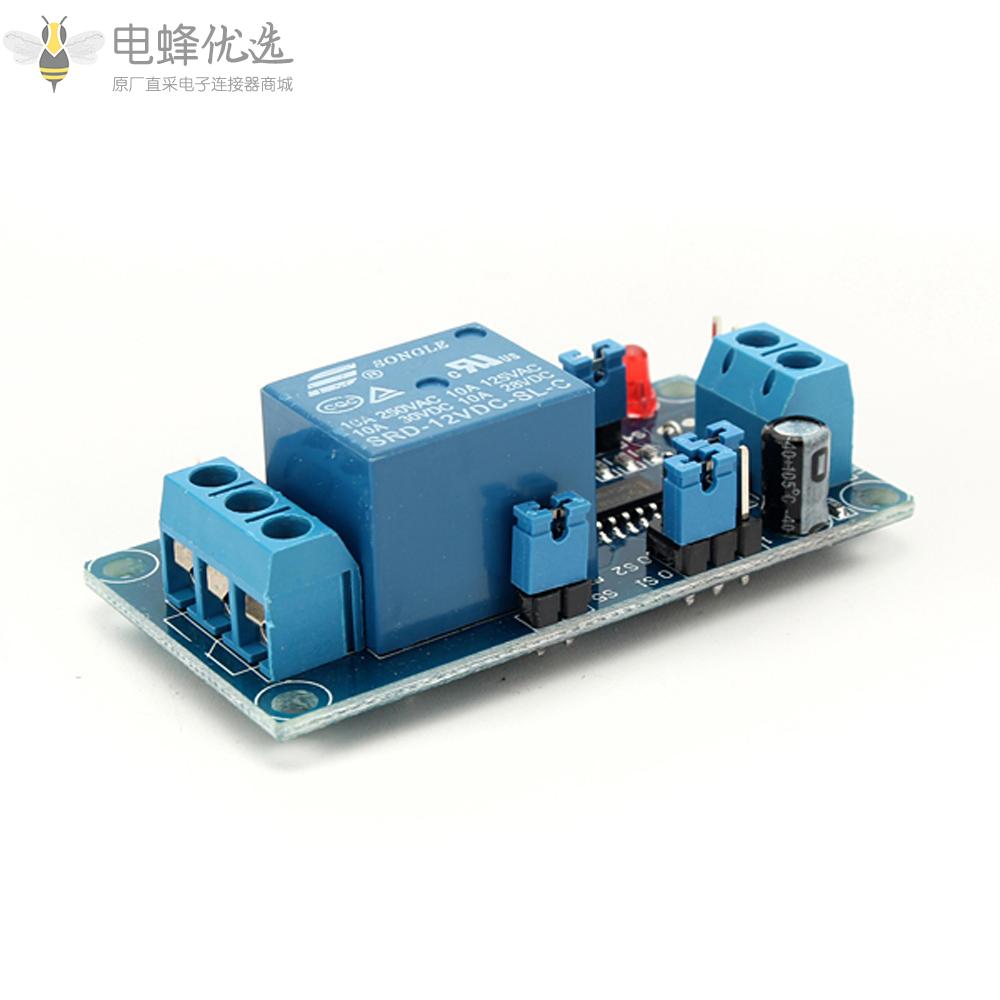 12V开机延迟继电器模块延迟电路模块NE555芯片适用于Arduino