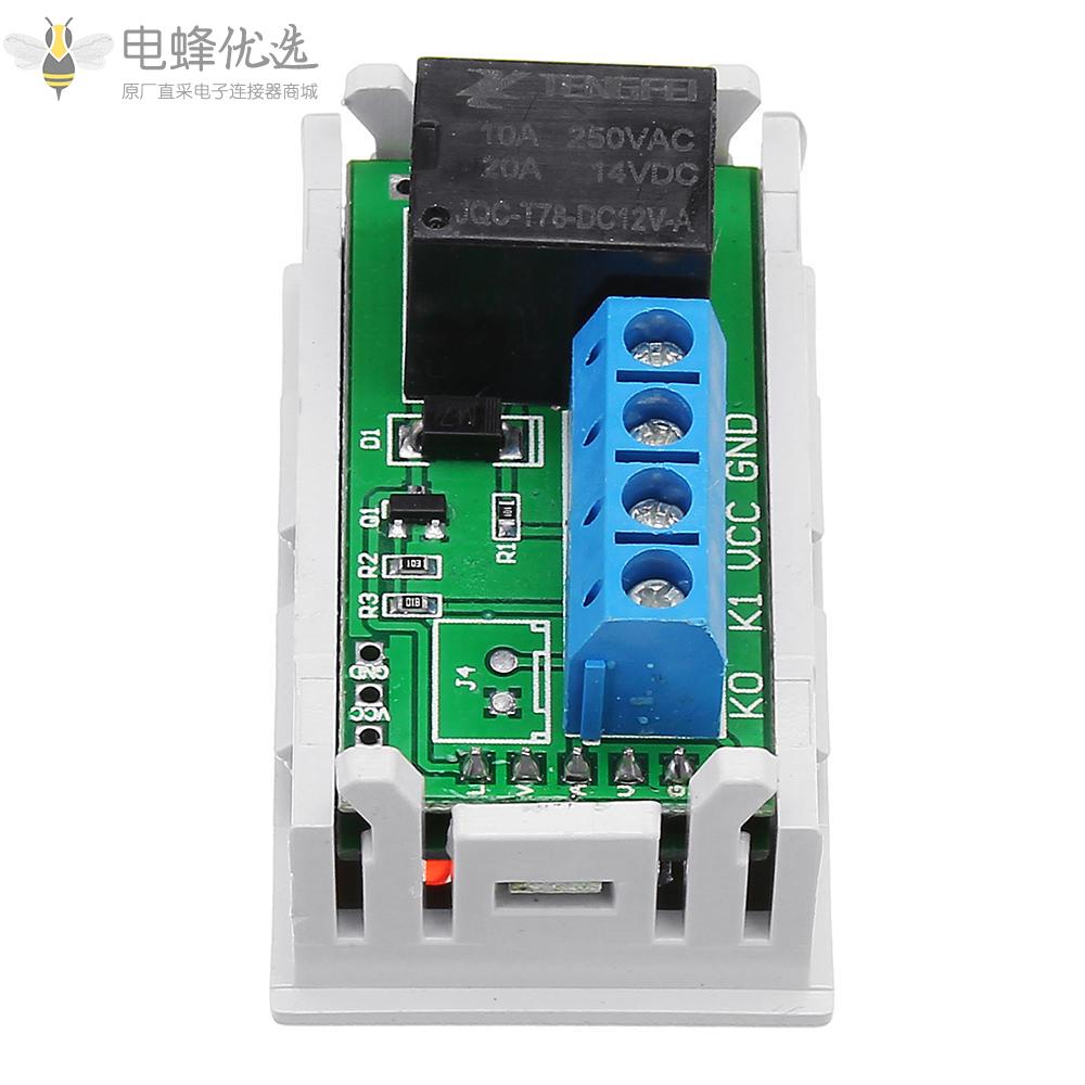 迷你12V_20A数字LED双显示定时器继电器模块带外壳定时延迟周期