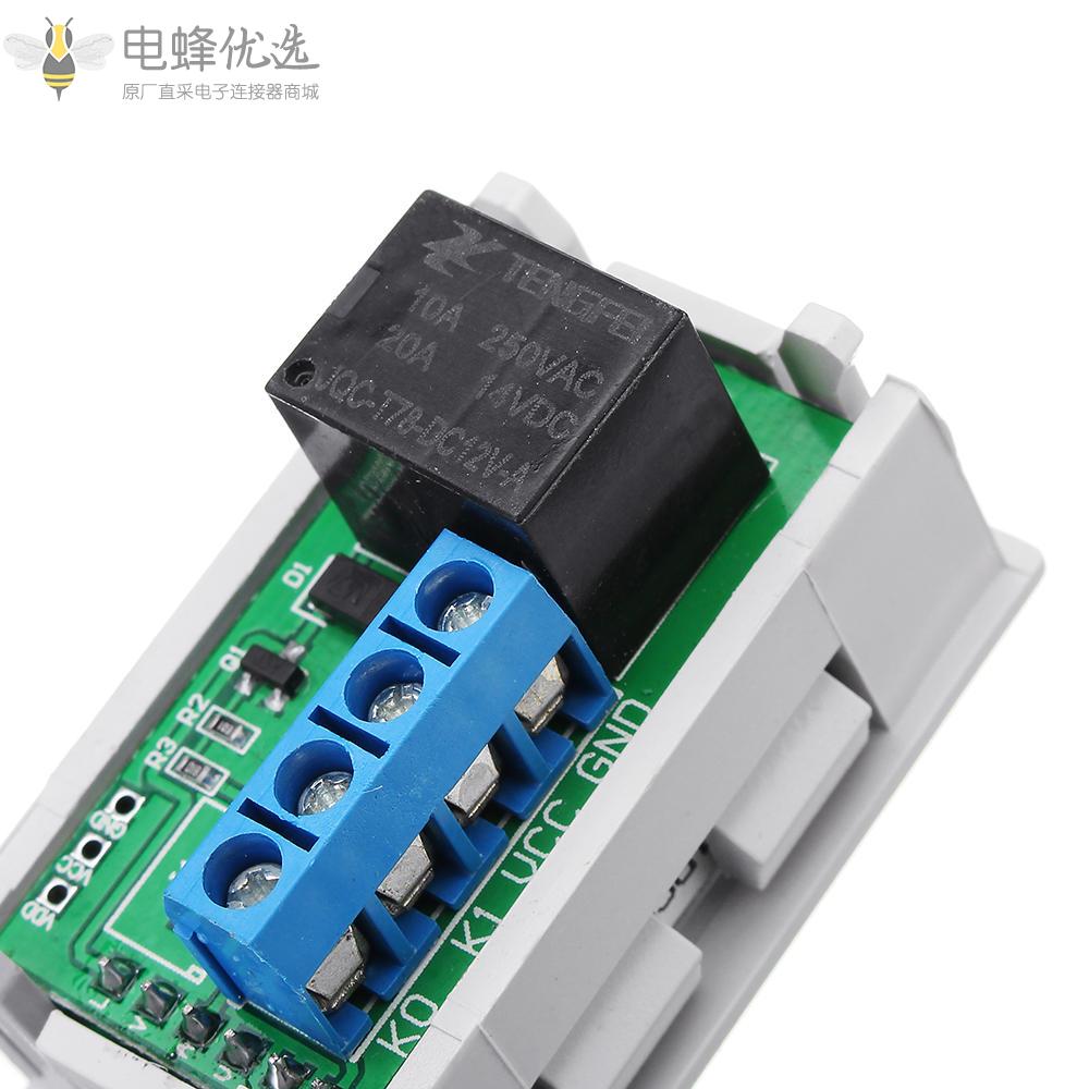 迷你12V_20A数字LED双显示定时器继电器模块带外壳定时延迟周期