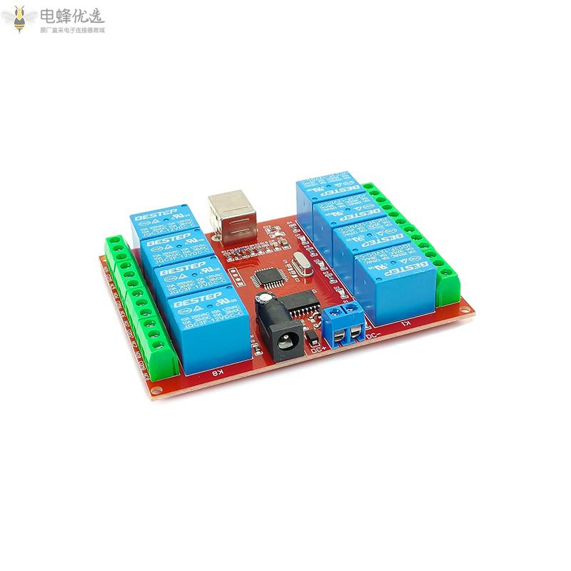 8CH通道12V电脑USB控制开关免驱动继电器模块PC智能控制器