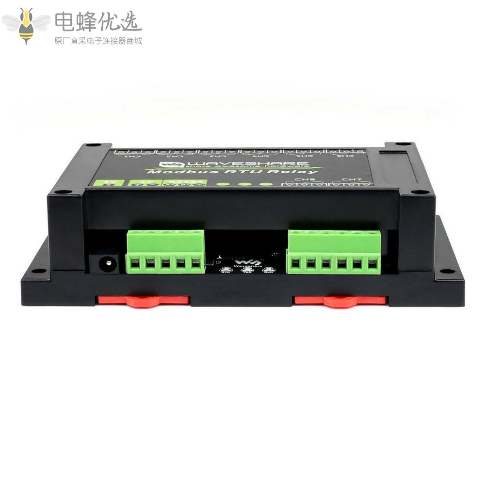 Modbus_RTU_8通道继电器模块工业级RS485接口带多重隔离保护电路