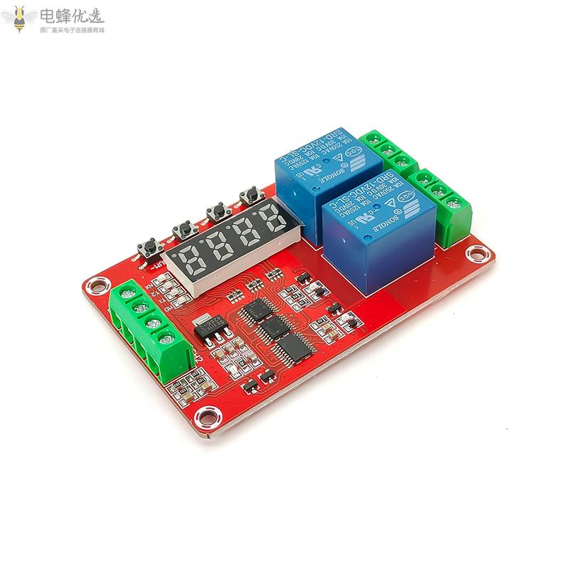 2路多功能继电器模块延时自锁CycleTiming定时器继电器5V/12V/21V