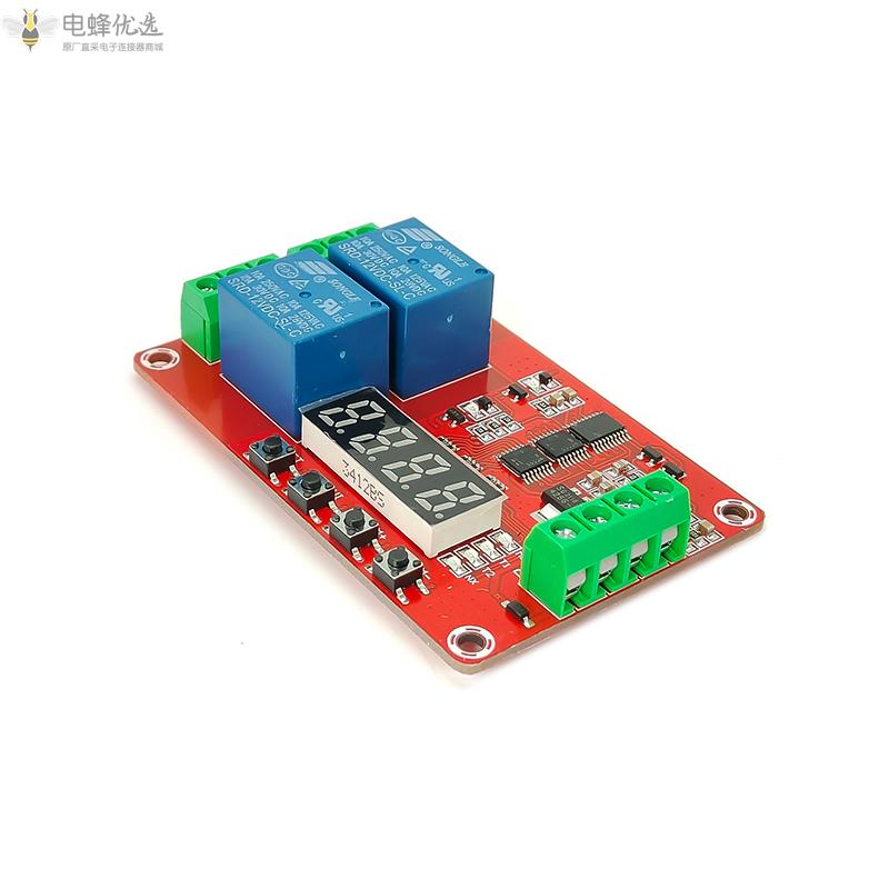 2路多功能继电器模块延时自锁CycleTiming定时器继电器5V/12V/21V