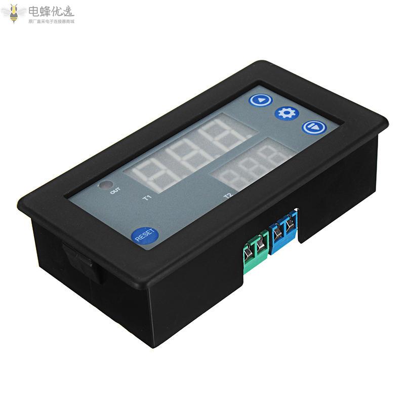 数字双显示时间周期定时延迟继电器模块1500W_10A