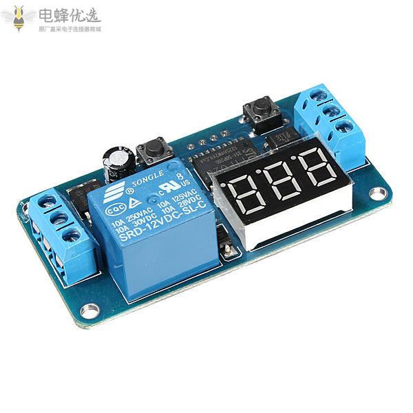 DC_12V_LED显示数字延迟定时器控制开关模块PLC