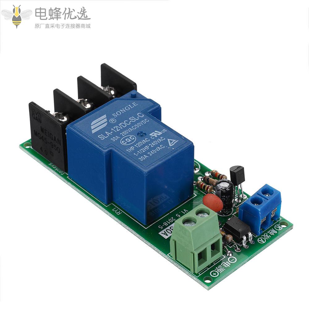 JK01_30A_12V_0_60Min触发延时光耦隔离多功能继电器模块30A定时继电器