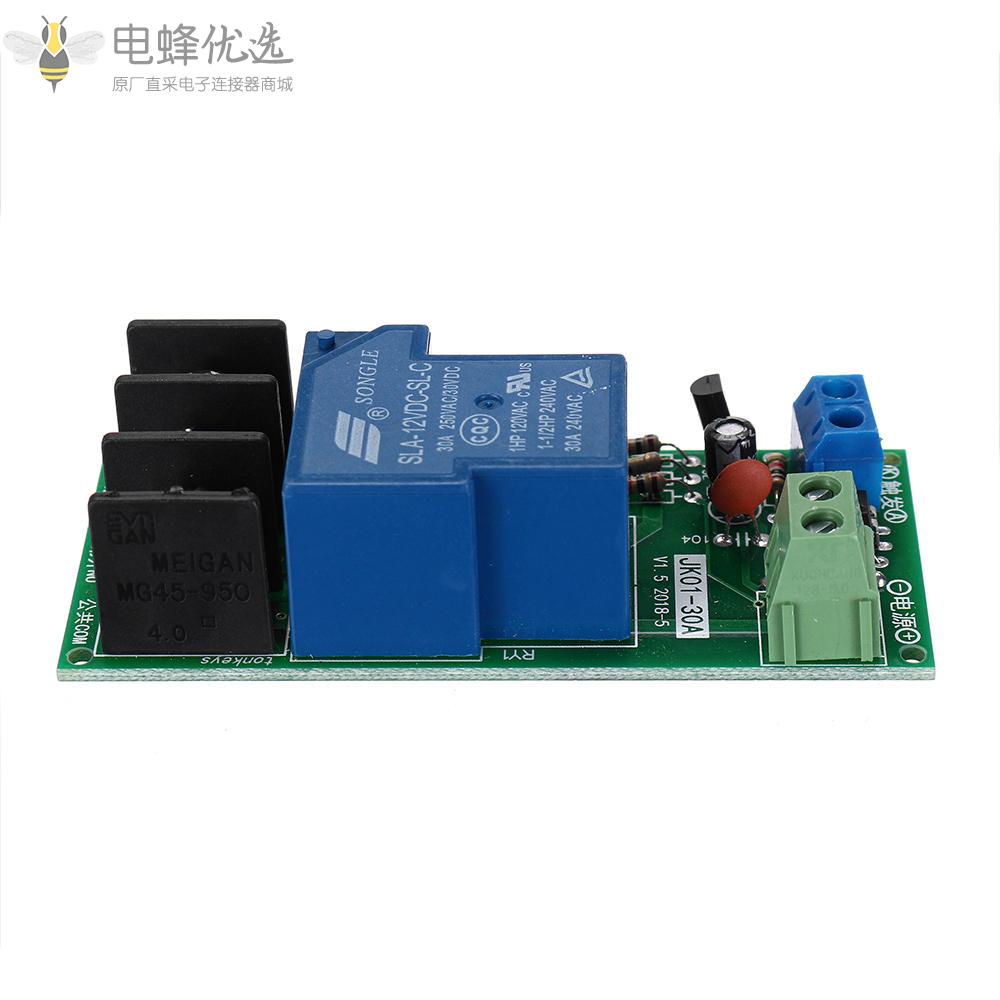 JK01_30A_12V_0_60Min触发延时光耦隔离多功能继电器模块30A定时继电器