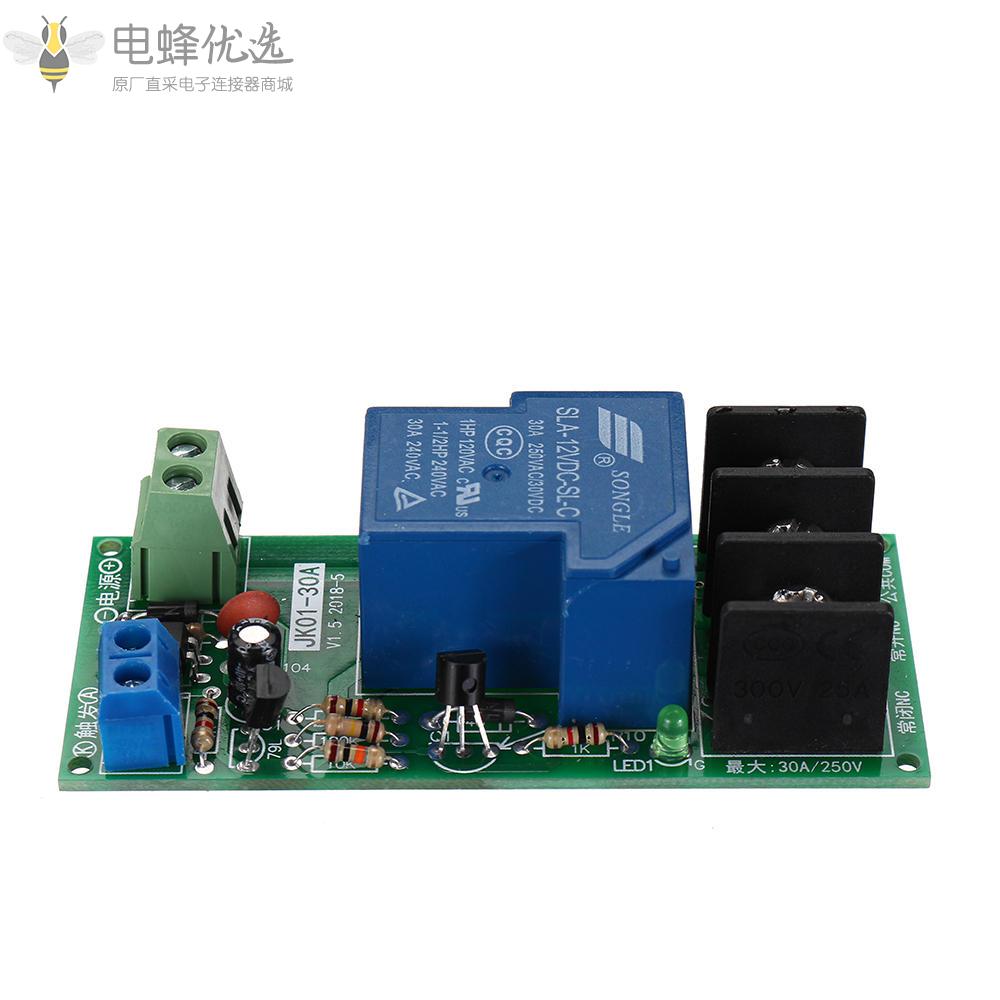 JK01_30A_12V_0_60Min触发延时光耦隔离多功能继电器模块30A定时继电器