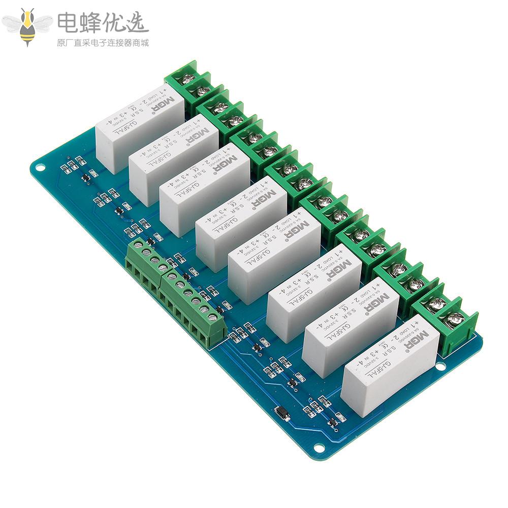 用于Arduino的8通道固态大功率3_5VDC_5A继电器模块与官方Arduino板配合使用的产品