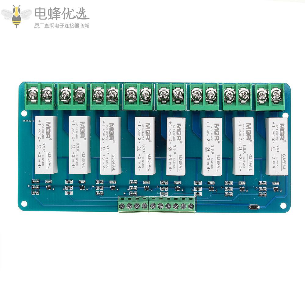 用于Arduino的8通道固态大功率3_5VDC_5A继电器模块与官方Arduino板配合使用的产品